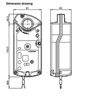 Damper actuator with spring return-DIM