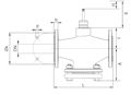 2-way flanged valve - DIM